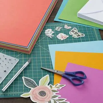 Colored Cardstock Variety Pack - 80lb Textured Paper