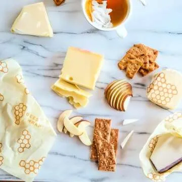 Bee's Wrap Reusable Beeswax Food Wraps Made in the USA, Eco Friendly Beeswax Wraps for Food, Sustainable Organic Cotton Wraps, XXL Cut To Size Wax Paper Roll, Honeycomb