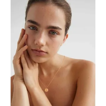 Bemoly Women's Personalized Gold Initial Necklace