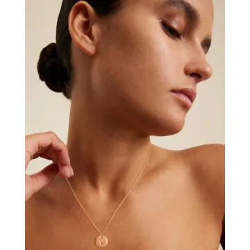 Bemoly Women's Personalized Gold Initial Necklace