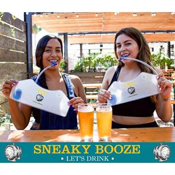 Sneaky Booze Sports Bra Hidden Flask Pouch for Women Portable 25oz Undetectable Alcohol Bag Concealable Plastic Wine Liquor Body Flasks Disguised Leak Proof Travel Bags for Cruise Concert (Small)