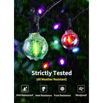 Brightown RGBW Outdoor String Lights for Parties and Decor