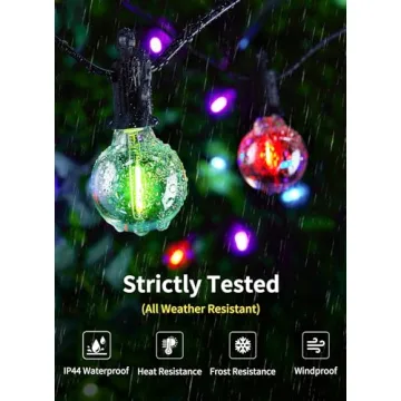 Brightown RGBW Outdoor String Lights for Parties and Decor