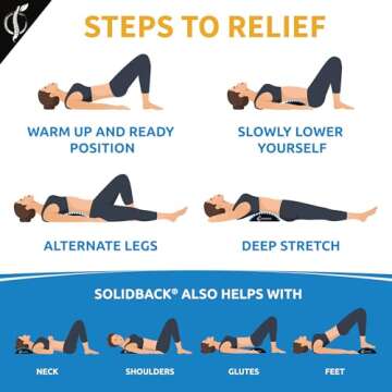SOLIDBACK | Back Stretcher for Lower Back Pain Relief | Sciatica Pain Relief | Neck and Back Stretcher | Back Decompression | Spine Corrrector | Sciatic Nerve | Chiropractic Stretch | Spinal Stenosis