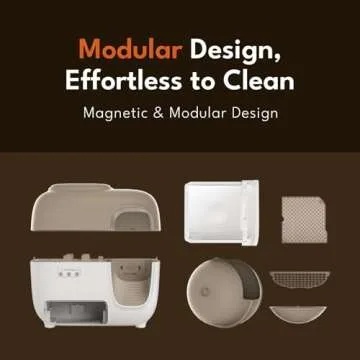 PetSnowy Self-Cleaning Automatic Cat Litter Box with Odor Control TiO2 System, Robot Litter Box with Auto-Packing, App Control, Large Cats & Multiple Cats (2025 Premium Version)