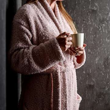 LUXOME Ultra Plush Robe | Soft & Cozy Blush Full-Length