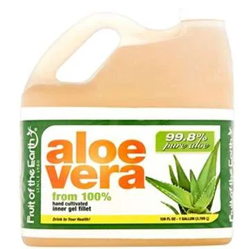 Fruit Of The Earth Aloe Vera, 128 Fluid Ounce (3 Gallon) - Pure and Natural Moisturizer