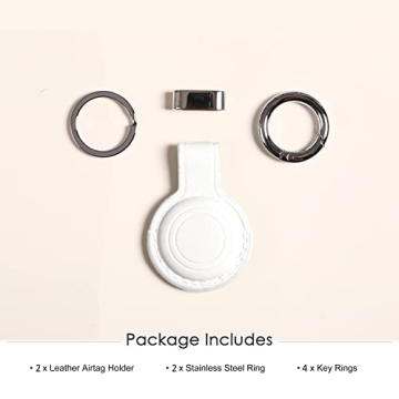 KEEPXYZ Leather AirTag Holder: Durable & Stylish Keychain