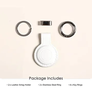 KEEPXYZ Leather AirTag Holder: Durable & Stylish Keychain