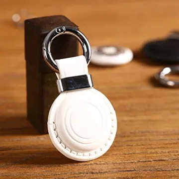 KEEPXYZ Leather AirTag Holder: Durable & Stylish Keychain
