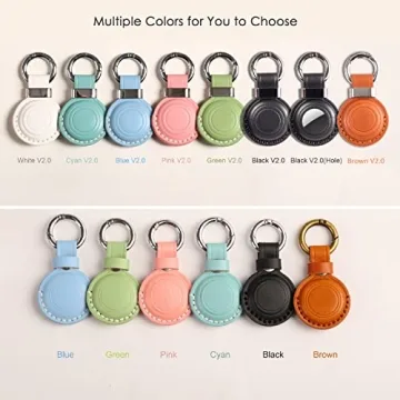 KEEPXYZ Leather AirTag Holder: Durable & Stylish Keychain