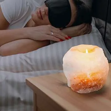 Natural Himalayan Salt Tealight Candle Holders - Set of 2