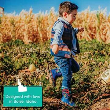 Lone Cone Insulating All Weather MudBoots for Toddlers and Kids - Warm Neoprene Boots for Snow, Rain, and Muck - Puddle-a-Saurus Dinosaur, 10 Toddler