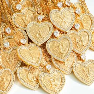 Dainty Gold Initial Heart Necklace - Personal Touch in Jewelry