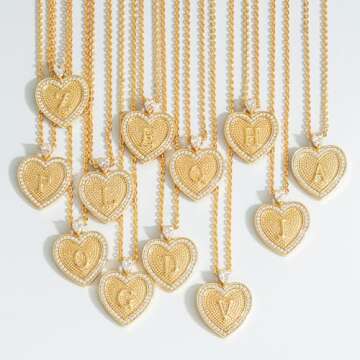 Dainty Gold Initial Heart Necklace - Personal Touch in Jewelry