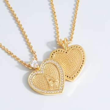 Dainty Gold Initial Heart Necklace - Personal Touch in Jewelry