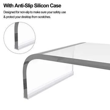 Stylish Acrylic Laptop Stand Riser for Home Office