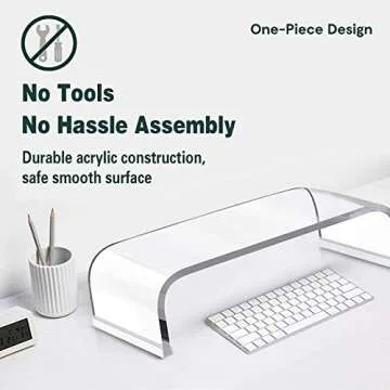 Stylish Acrylic Laptop Stand Riser for Home Office