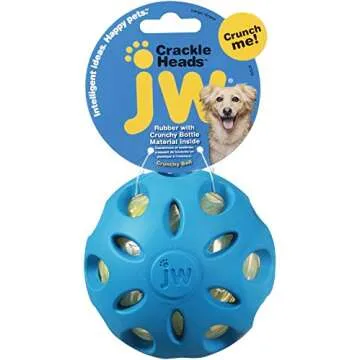 JW Pet Crackle Ball - Interactive Crunchy Dog Toy