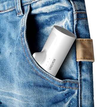 Mini Portable Charger Built in Cable 5000mAh Power Bank Ultra-Compact Battery Pack Phone Charger Portable Fast Charging Compatible with iPhone 14/14 Pro Max/13/13 Mini/13 Pro Max/12/12 (White)