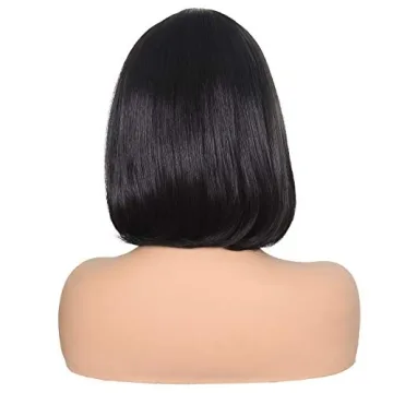 Morvally Heat Resistant Bob Wig Blunt Bangs Cosplay
