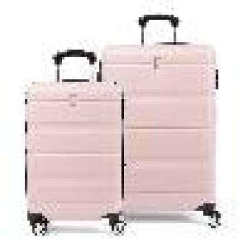 Travelpro Runway 2 Piece Luggage Set, Carry-on & Convertible Medium to Large 28-Inch Check-in Hardside Expandable Luggage, 8 Spinner Wheels, TSA Lock, Hardshell Suitcase, Powder Pink