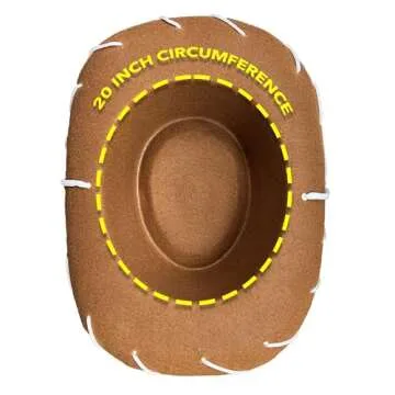 GiftExpress Brown Felt Cowboy Hat with Chin Strap - Cowgirl Costume Accessory for USA Western Rodeo Theme Party & Pretend Play - Young Boy & Girls, Child Size