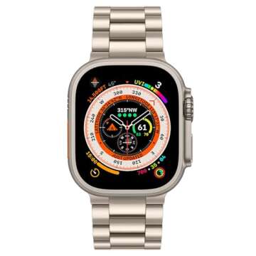 Tasikar Band for Apple Watch Ultra and Series 1-9 - Premium Stainless Steel Replacement Strap