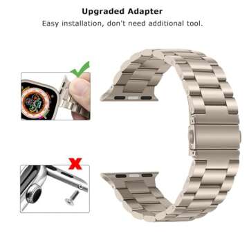 Tasikar Premium Stainless Steel Apple Watch Band 49mm