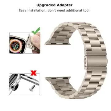 Tasikar Premium Stainless Steel Apple Watch Band 49mm