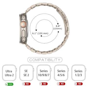 Tasikar Premium Stainless Steel Apple Watch Band 49mm