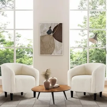 Yaheetech Furry Accent Chairs - Cozy & Stylish Set