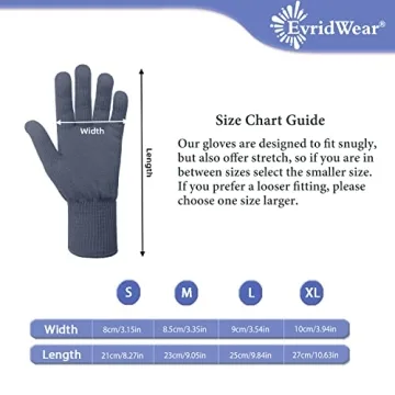 Evridwear Merino Wool String Knit Liner Gloves for Warmth