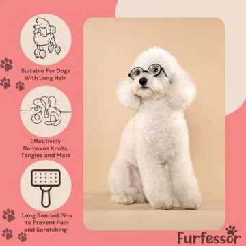 Furfessor Large Slicker Brush for Dogs - Optimal Grooming Tool