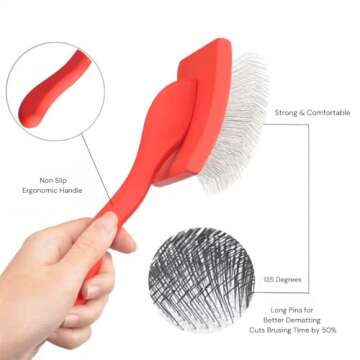 Furfessor Large Slicker Brush for Dogs - Optimal Grooming Tool