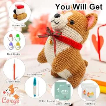 Faircosy Animal Crochet Kit for Beginners: Complete Yarn & Tools for Fun Amigurumi