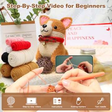Faircosy Crochet Kit for Beginners: Yarn & Tools Included