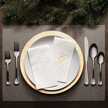 Monogrammed Disposable Hand Towels for Elegant Gatherings