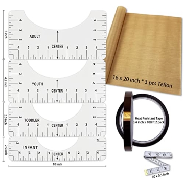 T-Shirt Alignment Kit with Heat Tape & PTFE Sheets for DIY