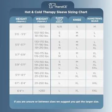 TheraICE Knee Ice Pack Wrap Compression Sleeve for Injuries, Reusable Gel Cold Packs Brace also for Elbow, Ankle & Calf - Flexible Cold Wrap Recovery for Meniscus, ACL, MCL Pain Relief (L)