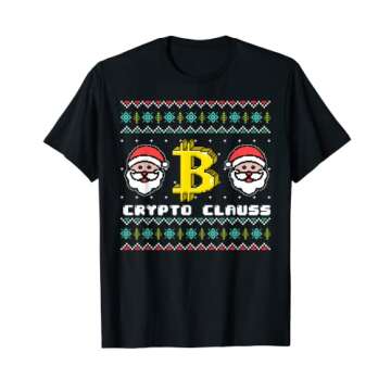 Crypto Santa Claus Bitcoin Ho Ho Hodl Funny Ugly Sweater T-Shirt