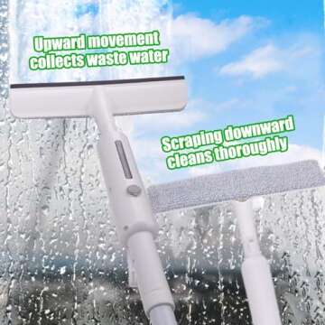 Vodolo Window Cleaning Squeegee with Spray System 2024