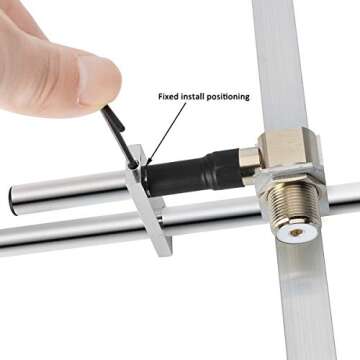 HYS Yagi Antenna with 3 Elements, UHF 400-470Mhz Outdoor Roof Antenna for Yaesu Motorola Kenwood Mid...