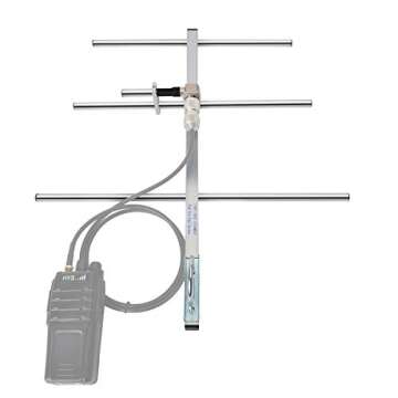 HYS Yagi Antenna with 3 Elements, UHF 400-470Mhz Outdoor Roof Antenna for Yaesu Motorola Kenwood Midland Mobile Radio Transcevier Repeater Scanner