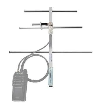HYS Yagi Antenna with 3 Elements, UHF 400-470Mhz Outdoor Roof Antenna for Yaesu Motorola Kenwood Midland Mobile Radio Transcevier Repeater Scanner