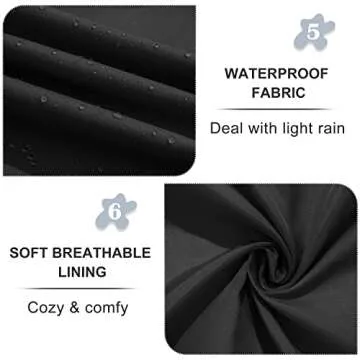 FARVALUE Women's Waterproof Trench Coat Double Breasted Windbreaker Classic Belted Lapel Overcoat with Removable Hood Black Medium