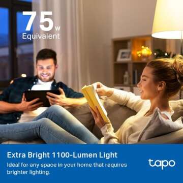 Tapo Smart Light Bulbs: 1100 Lumens, 16M Colors & Voice-Controlled