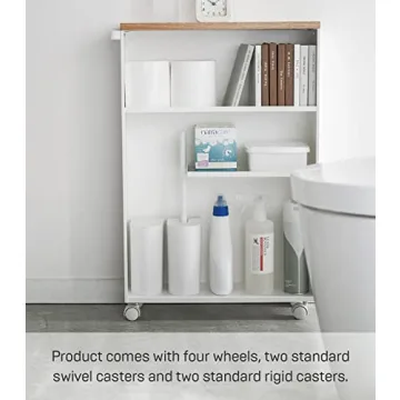 Yamazaki Slim Bathroom Utility Cart - Space-Saving Design