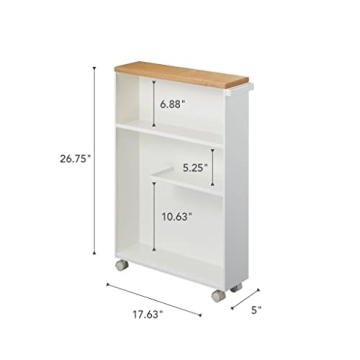 Yamazaki Slim Bathroom Utility Cart - Space-Saving Design