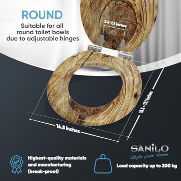 Sanilo Toilet Seat ROUND - Soft Close & Stylish Design